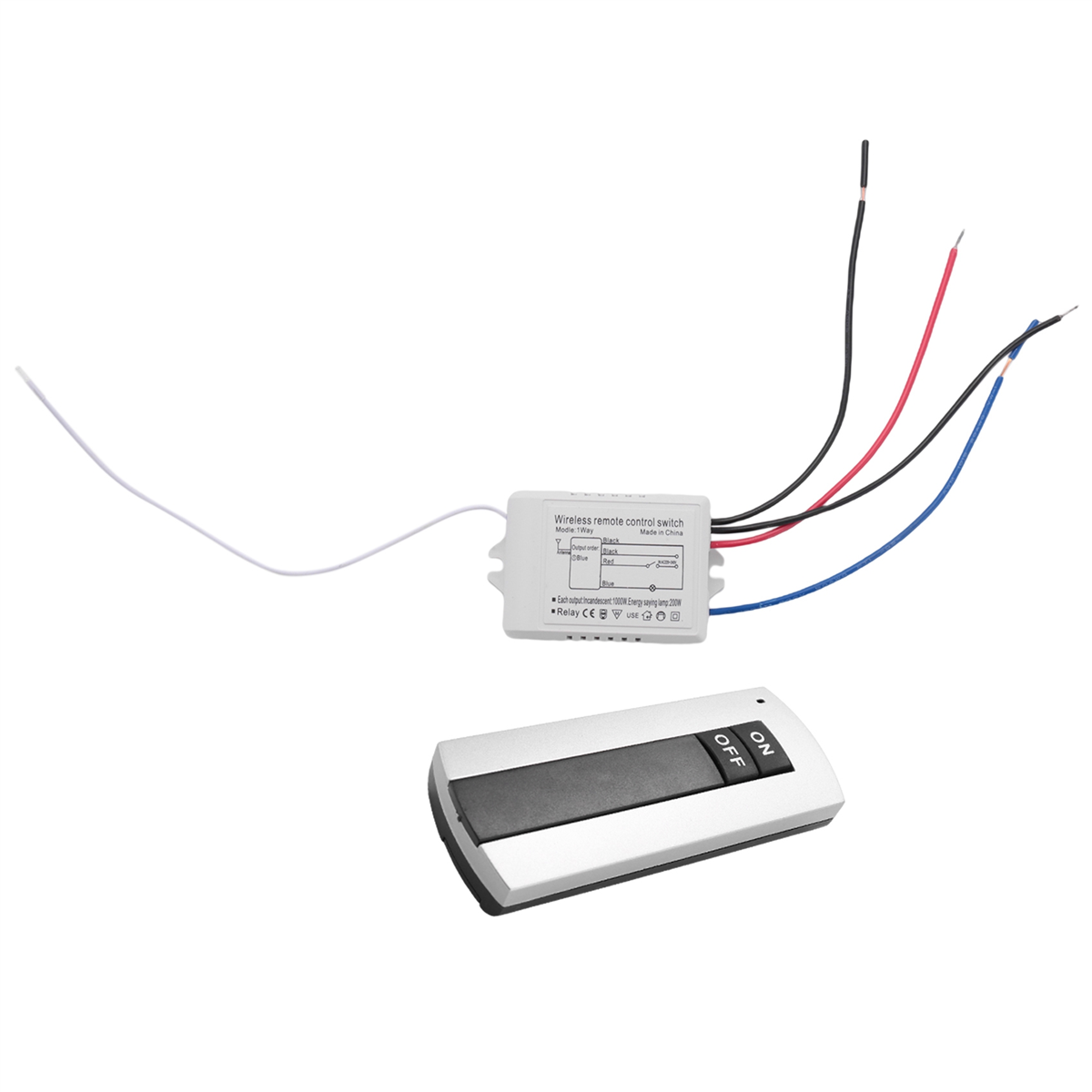 1 Manier AAN/UIT 220 V Draadloze Afstandsbediening Schakelaar Digitale Afstandsbediening Schakelaar voor Lamp & Licht HT035-BLife