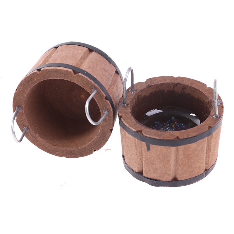 1Stck Holz Becken Holz Fass Möbel 1:12 Puppenhaus Miniaturen Puppe Haus Zubehör