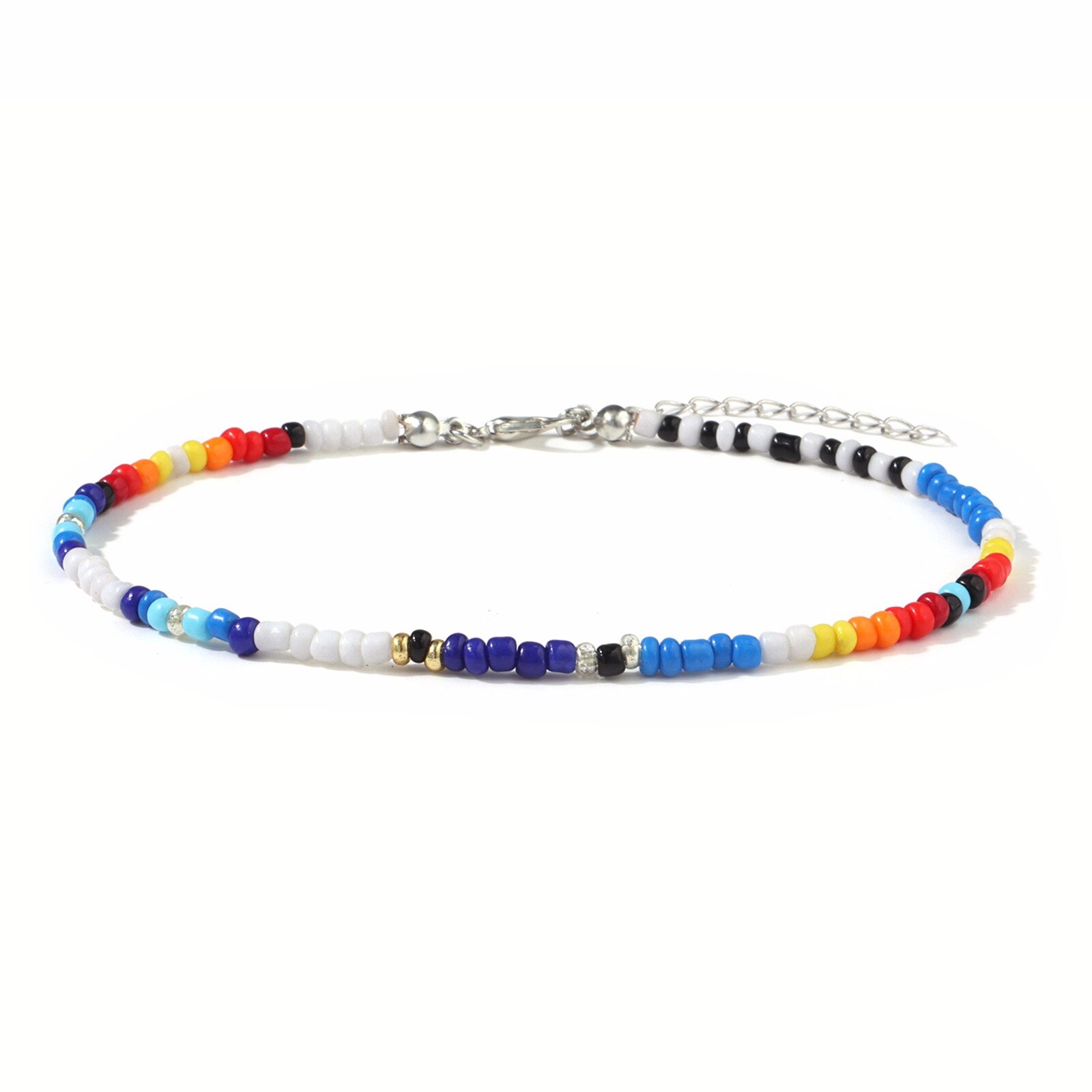 Bohemien Blume Daidy Bunte Perlen Fußkettchen Für Frauen Party Einstellbare Armbinde Auf Bein Fuß Sommer Strand Schmuck: 5