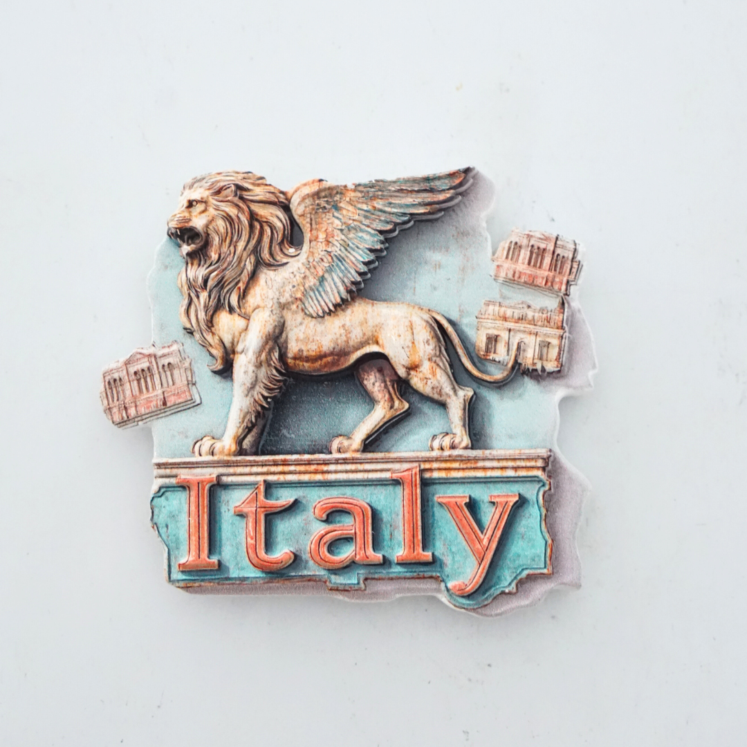 Italy Fridge Magnets, Argentina Fridge Magnets, Sicily Fridge Magnets, Leaning Tower of Pisa Scenic Fridge Magnets, Buenos Aires: light green