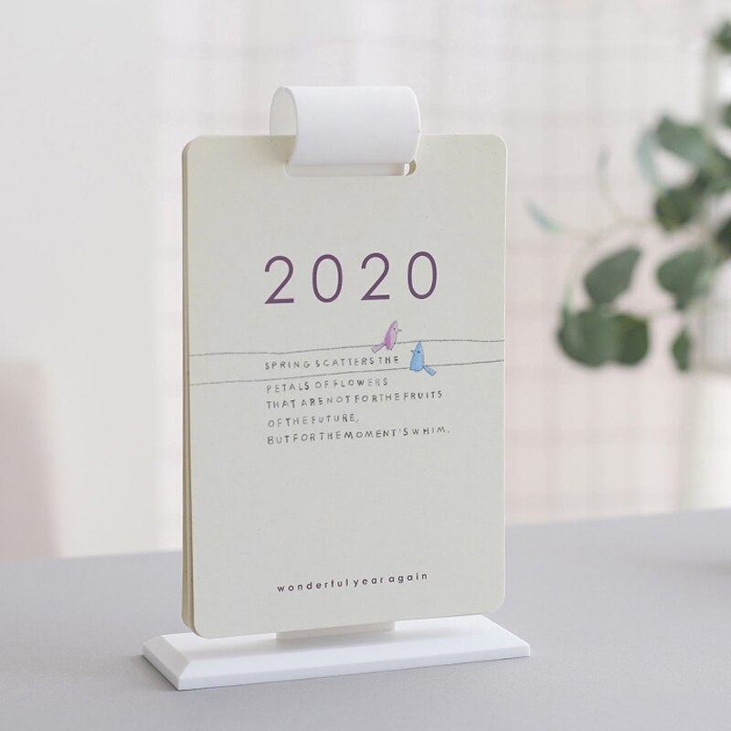 Desk Calendar Yearly Flip Calendar Daily Planners with Hanging Mount THIN889