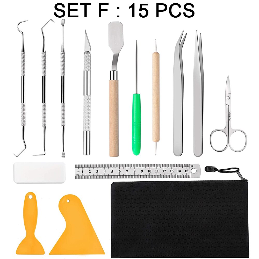 Craft Vinyl Weeding Tool Set Dried Flower Basic Handmade Tools DIY Kit Silhouettes Cameos Lettering Scrapbooking: Set F