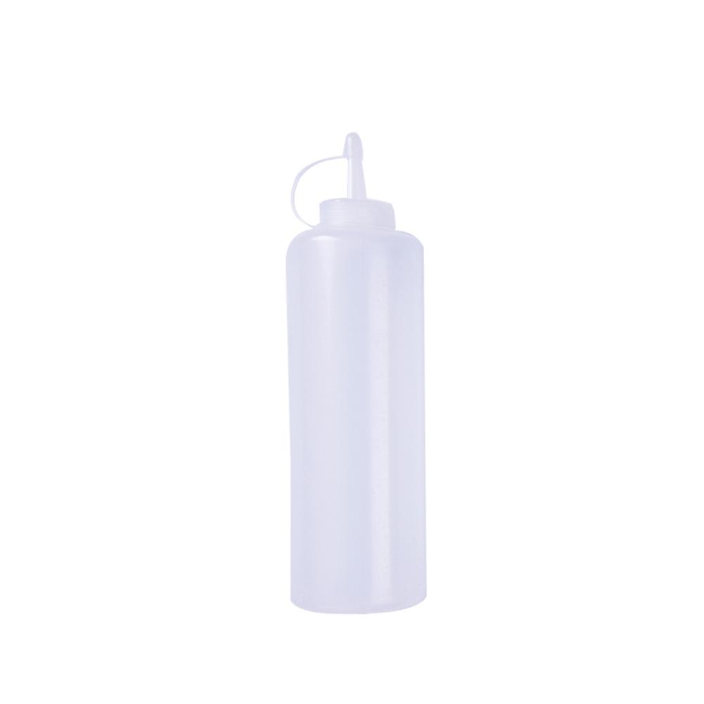 Plastpresse flaske bbq ketchup saus dispenser flasker olivenolje dispenseringsflaske majones klemkrukke med hette: 13 oz