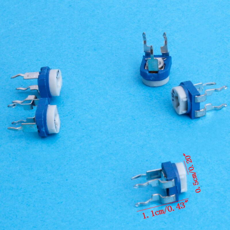 65pcs 13 Values Potentiometer Trimpot Variable Resistor Assortment Box Kit
