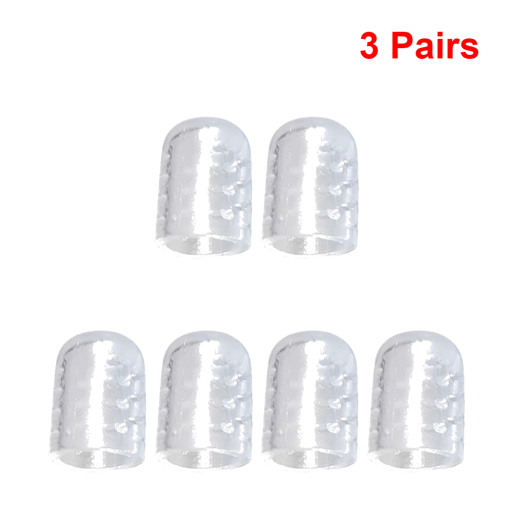 1-20Pairs Toenails Protection Relief Pain Silicon Resin Toe Caps Cover Protectors Transparent Sweatproof Wear-Resistant For Foot: light yellow