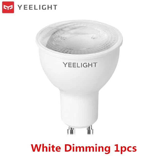 Yeelight GU10 Smart Led Lamp W1 Dimbare/Kleurrijke Lamp 350Lumen Game Muziek Sync Voice Control Voor App Google assistent Alexa: white 1pcs