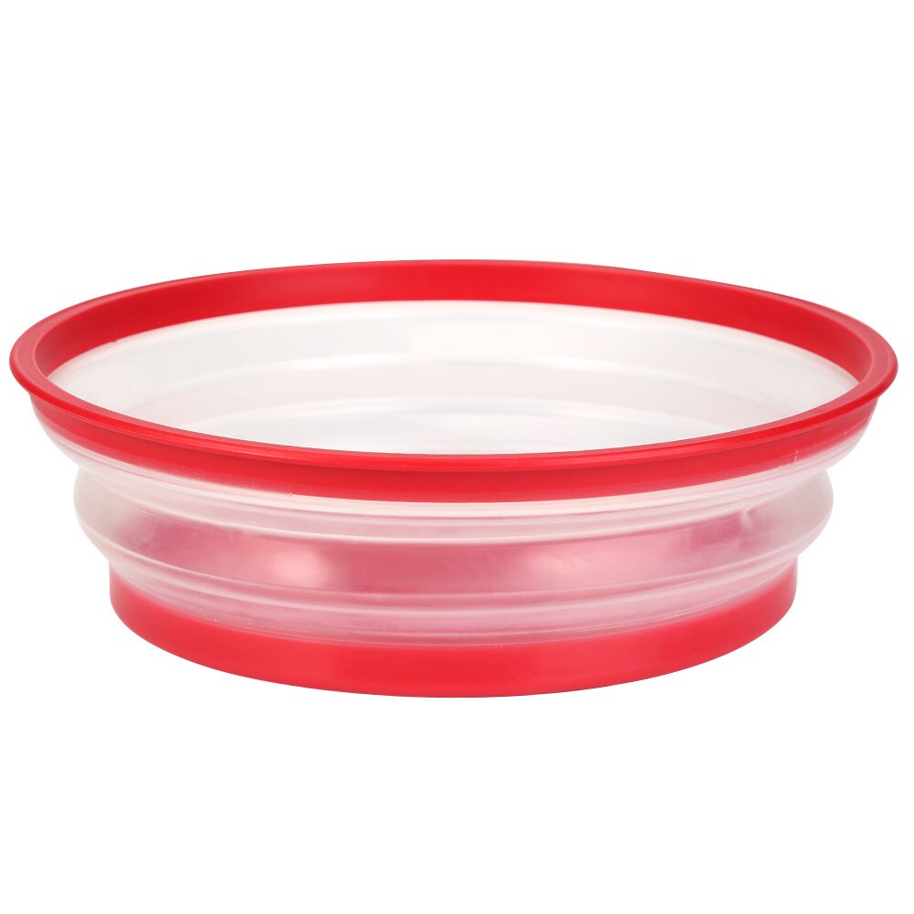 Składana osłona robić mikrofalówki silikonowe owoce warzywa durszlak sitko koszyk na pranie składana płyta mikrofalowa pokrywka narzędzia kuchenne: Czerwony