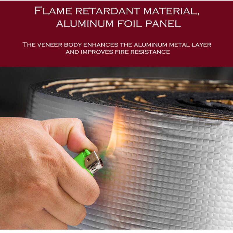 50*30cm Car Firewall Ceiling Door Aluminum Foil Anti-noise Sound Insulation Heat Closed Cell Foam Firewall Mat