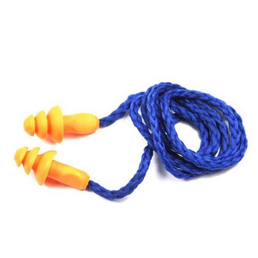 10Pcs Soft Silicone Sound Waterproof Soft Ear Plugs Silicone Corded Reusable Hearing Protect Safety Earplugs For Swiming Use