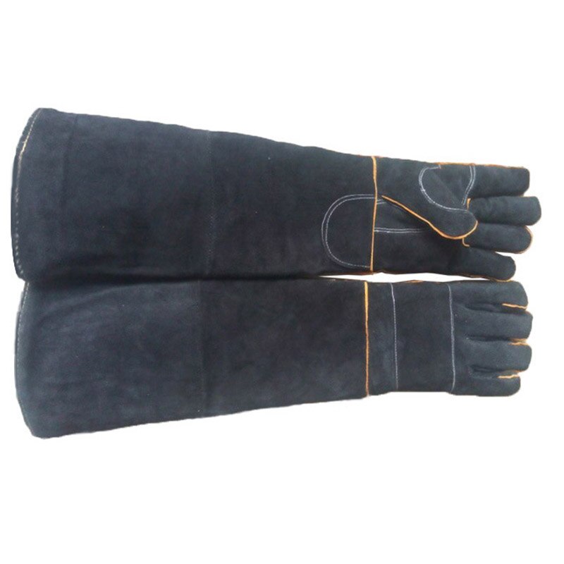 Gants de sécurité Anti-morsure 60cm | Gant de protection Anti-morsure, pour chien chat, Animal, très Long, en cuir, vert, pour animaux, gant de protection, pierreries: Black