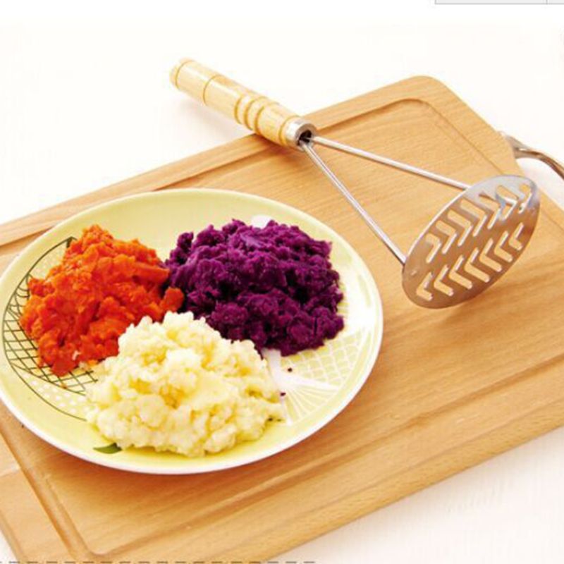 Stainless Steel Mesh Shape Potatoes Masher Mash Tool Kitchen Supply H37F