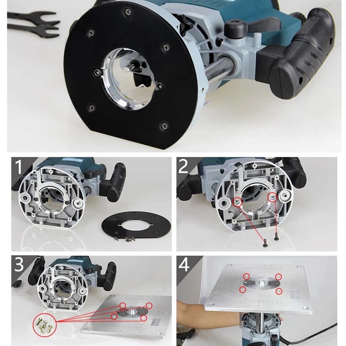 Universal Electric wood milling trimming machine Flip Plate guide table Router Table Insert Plate For Woodworking Work Bench
