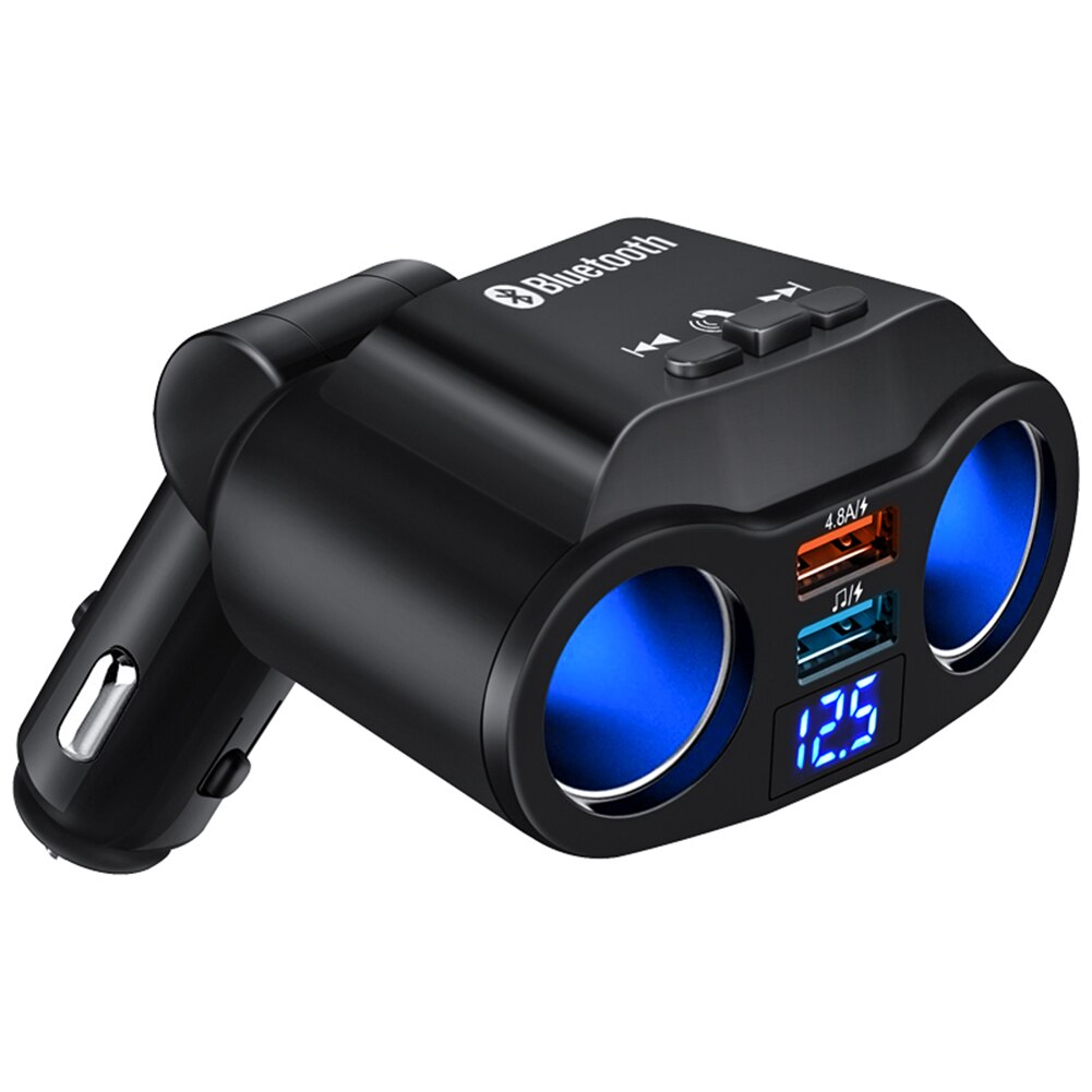 Universal 2 Sockets Car Auto Cigarette Lighter Dual USB Charger socket power adapter 90W Splitter Charger 12V Fast Ship: Default Title