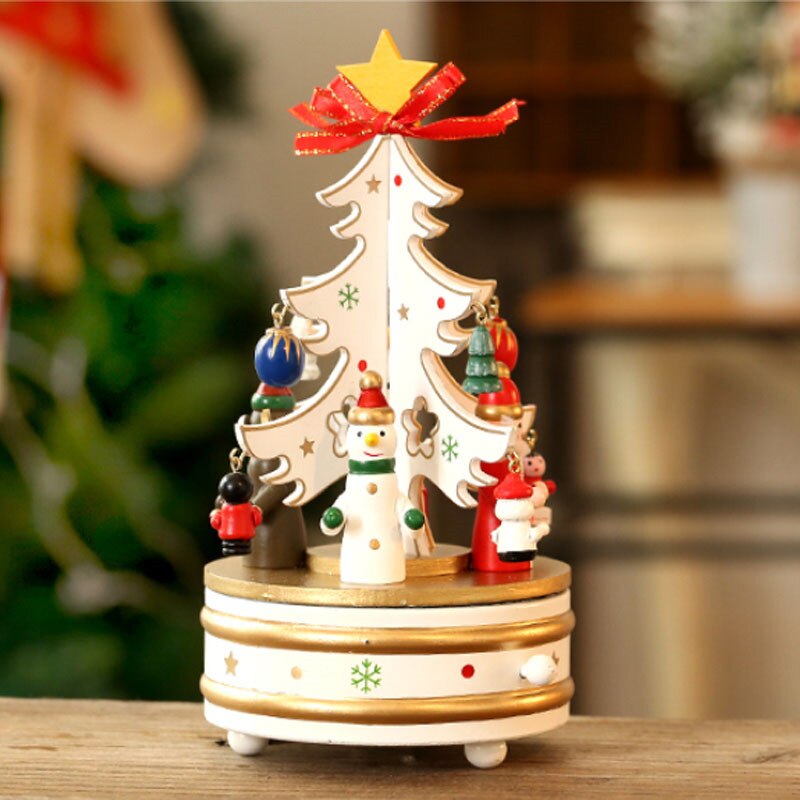 [Hht] Kerstcadeau Houten Carrousel Muziekdoos Orna... – Vicedeal