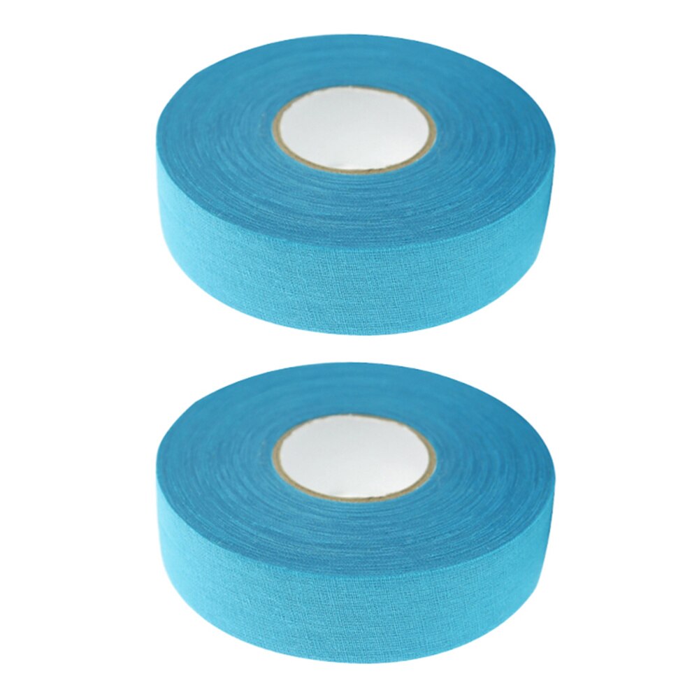 2x Hockey Stick Tape - 20M Sports Wrap - Anti-slip Waterproof Cotton for Practice: Blue