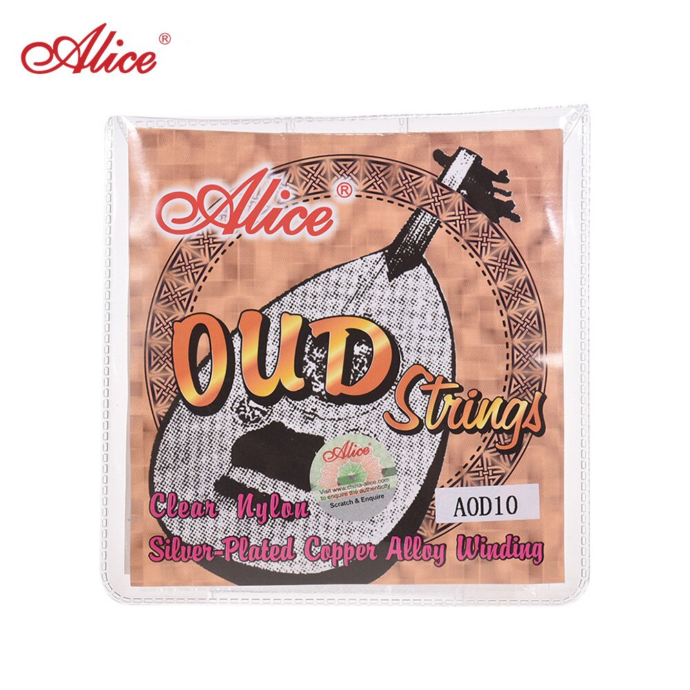 Alice aod 12 12-- strenget oud strenge sæt(gdaebf) nylonkerne forsølvet kobberlegering vikling  (.022-.033): Aod 10 10 streng