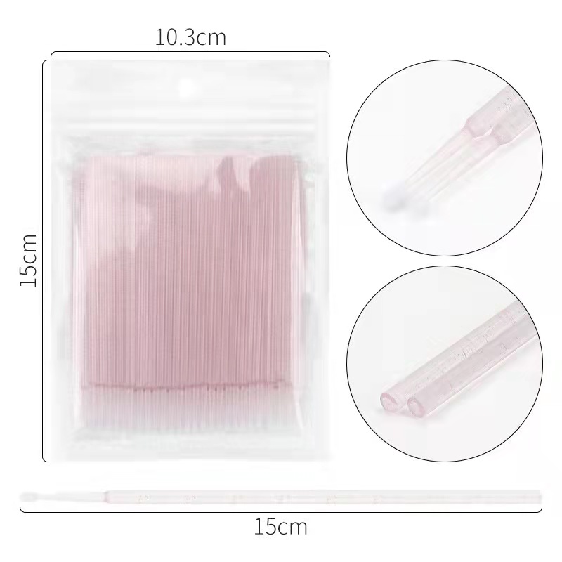 Nuovo 100/5 pz/borsa monouso MicroBrush ciglia estensione ciglia individuali rimozione tampone Micro spazzola per strumenti di estensione ciglia: 100PCS-PK
