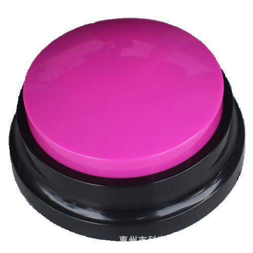 Voice Recording Button, Dog Buttons for Communication Pet Training Buzzer, 30 Second Record & Playback sound button: Clear