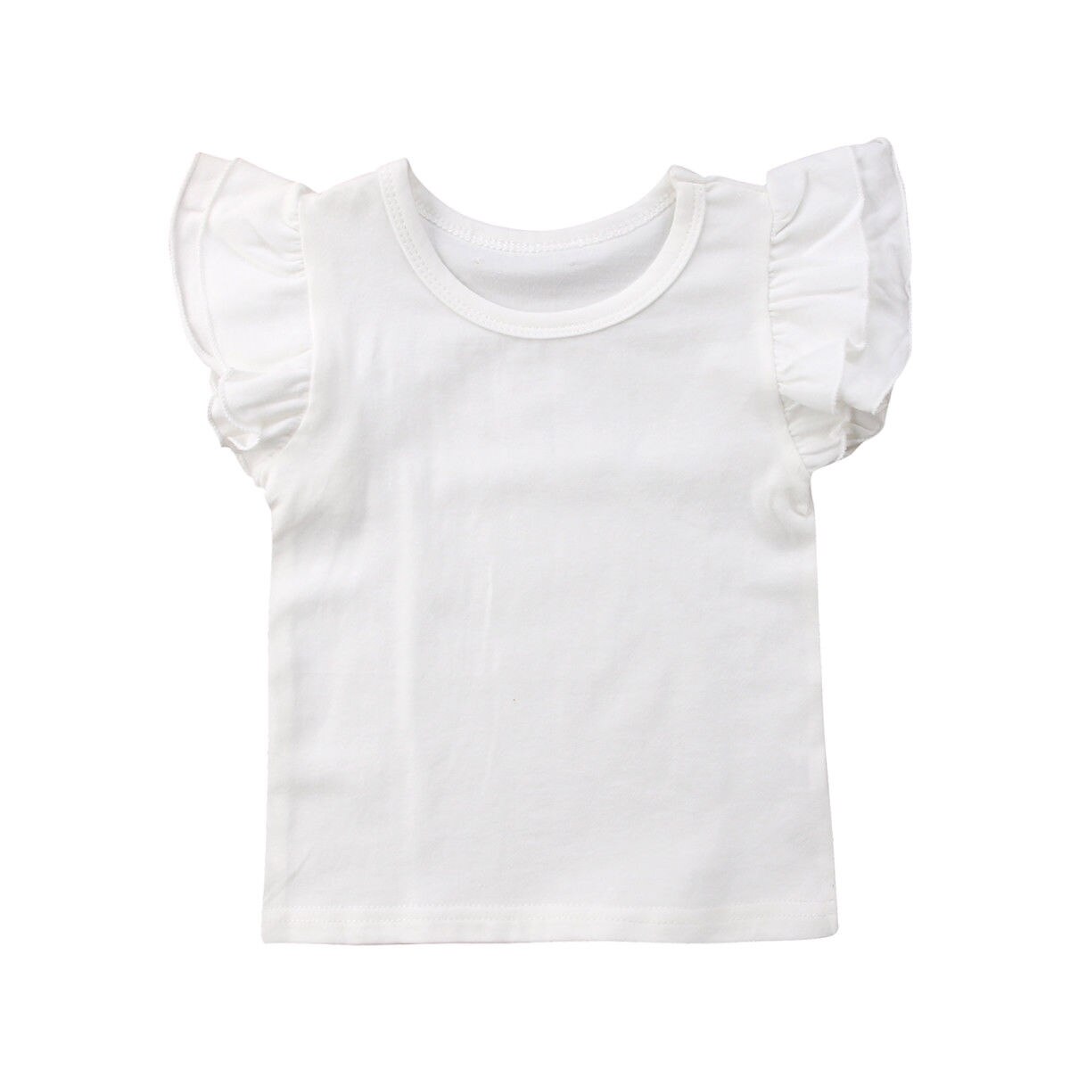 Zomer Kinderen T-shirt Casual Eenvoudige Baby Meisjes Zachte Katoenen Tops Kid Peuter Korte Mouwen T-shirts Kids Kleding 0 -4 T