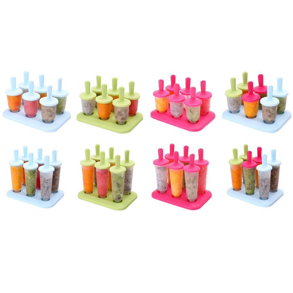 Molde redondo de 6 celdas para hacer Helados y Postres, herramienta de cocina para verano, G4S6