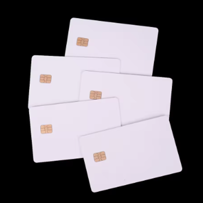 Tarjeta IC de contacto, tarjetas de recarga de miembros, tarjeta inteligente IC de PVC en blanco con Chip SLE4442, tarjeta de identificación blanca de seguridad ISO, 5 uds.: Default Title