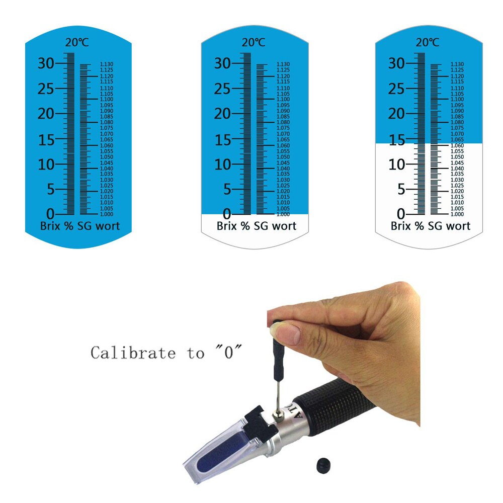 Handheld Bier Refractometer Brix Refractometer Dual Schaal Automatische ...