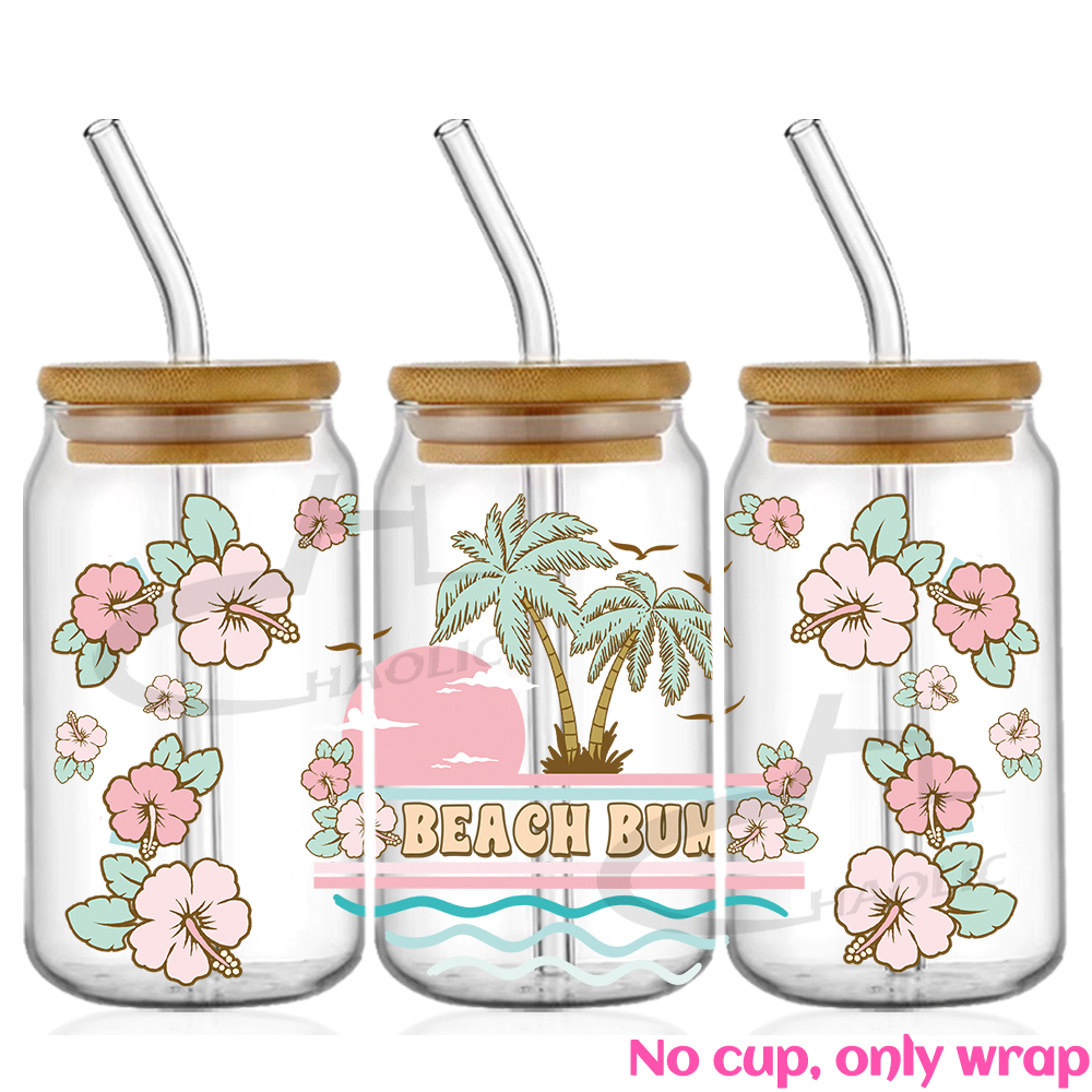 Hermosa mariposa flor UV DTF tazas envoltura pegatina DIY etiqueta transferencia pegatina impresión impermeable: Caqui oscuro