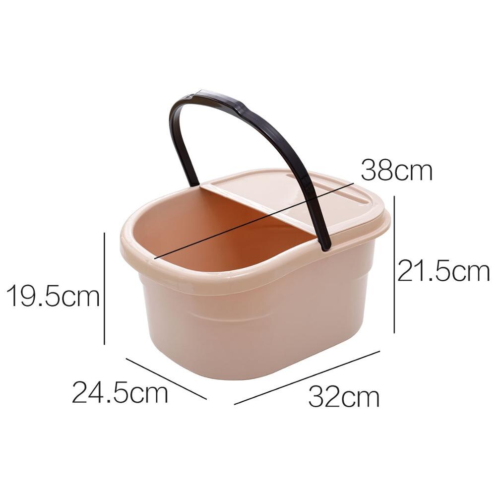 Large Plastic Bucket with Handle Foot Bath Bucket Bathroom Foot Wash Basin Laundry Buckets Portable Water Container