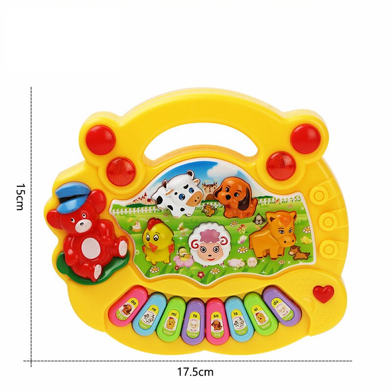 Farm Animal Mobile Piano Musical Toy Electronic Keyboard Cartoon Sound Toy Early Educational Musical Instruments Toys For Kids