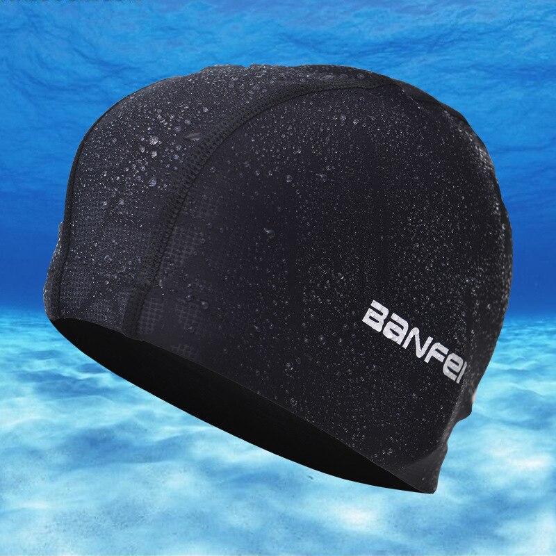 Bonnet de natation protéger les oreilles hommes chapeau élastique étanche sport natation piscine casquette adultes MS009