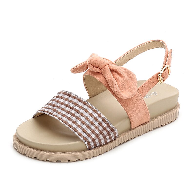 ----strik ronde neus casual sandalen zomer koreaanse damesschoenen dikke zool muffinzool l schoenen wild