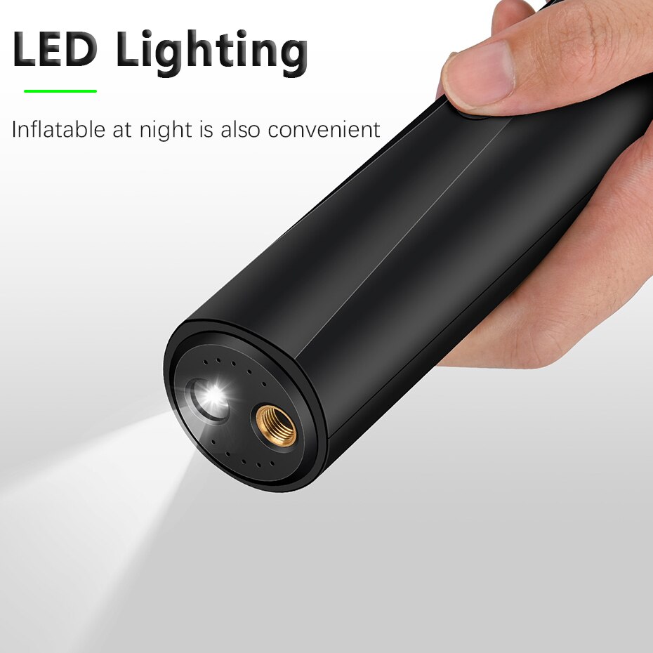 Bærbar elektrisk boldpumpe 3 xaa batteri led belysning 2 dyser luftpumpe til fodbold basketball gym bold volleyball rugby bold