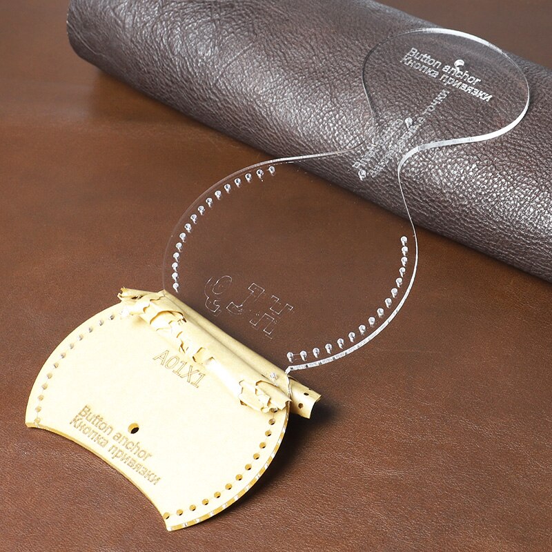 Leather Craft Personality Coin Purse Sewing Pattern Hard Kraft Paper and Acrylic DIY Template 8.5cm*8.3cm DIY Leather Tools