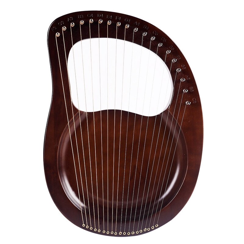 Lyra-klavier, 19- saitiges musikinstrument aus mahagoni, inklusive stimmschlüssel und ersatzsaiten: Default Title