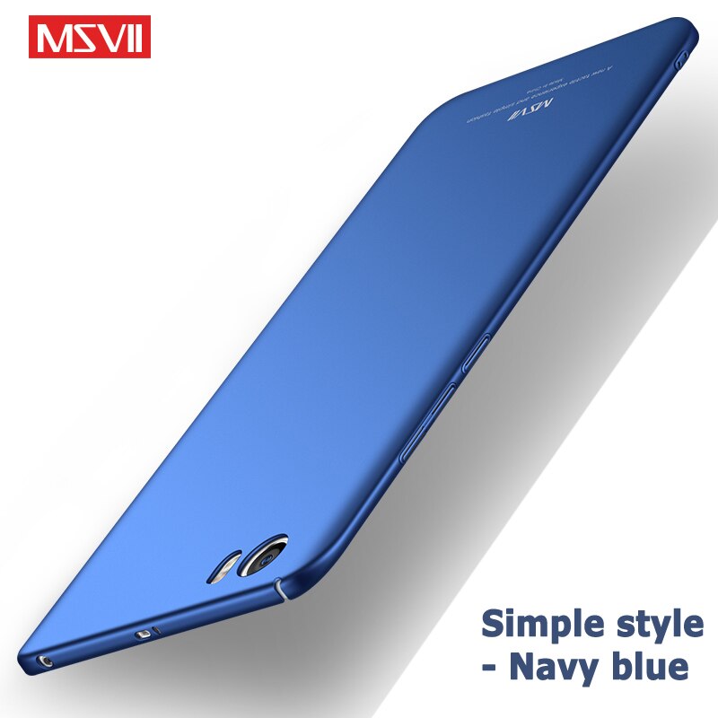 Xiaomi Mi 5 Case Cover Msvii Silm Frosted Cases For Xiaomi Mi 5S Mi5s Case Xiomi Mi5 PC Cover For Xiaomi Mi5 S M5 Cases 5.15": For Xiaomi Mi5 / Simple navy blue