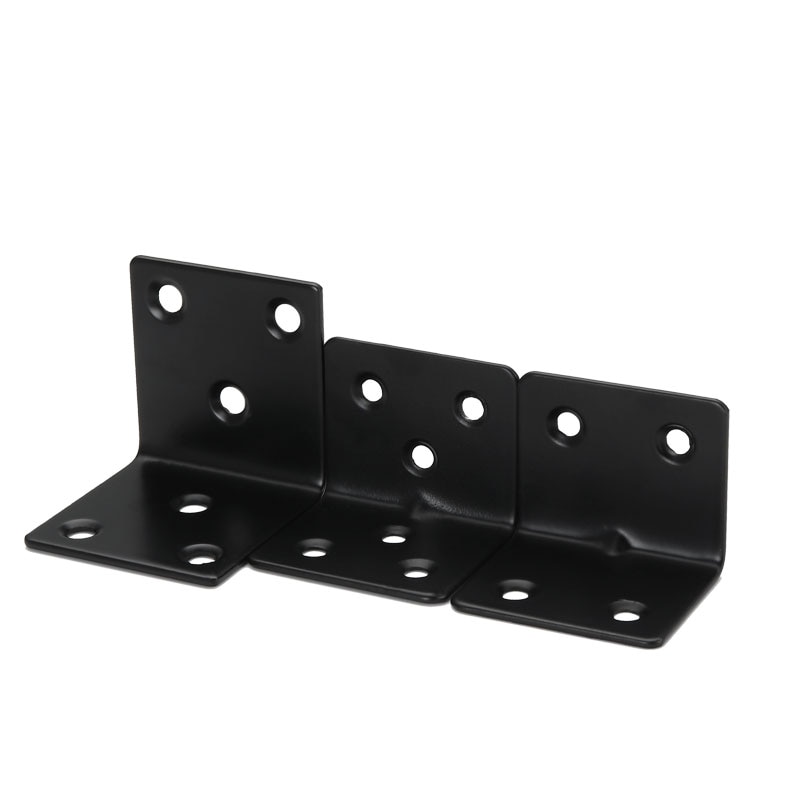 L Shape Black Stainless Steel Angle Fixed Furniture Corner Bracket Furniture Accessories Cabinet Right Angle Connector