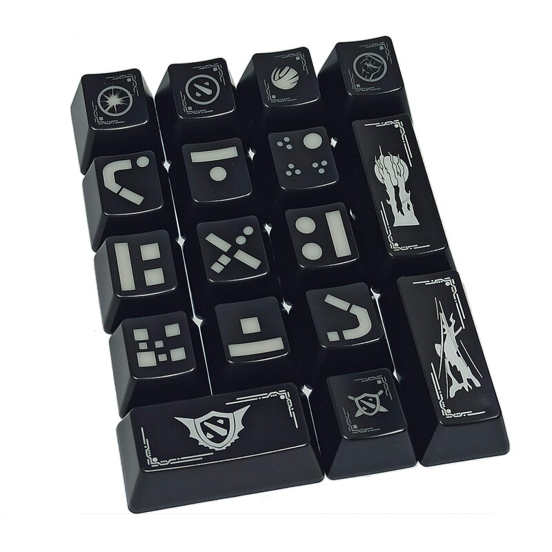 RGB Backlit Keycaps 17PCS for Numpad DIY for MX Switches Mechanical Keyboard