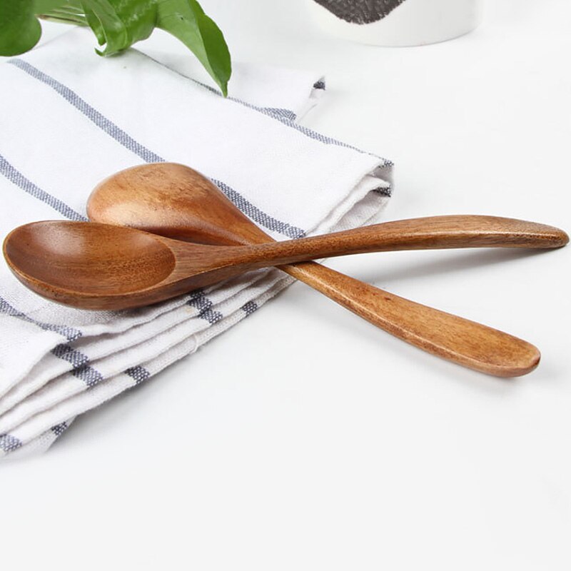 Wooden Spoon Bamboo Kitchen Cooking Utensil Tool Soup Teaspoon Catering For Kicthen Wooden Spoon