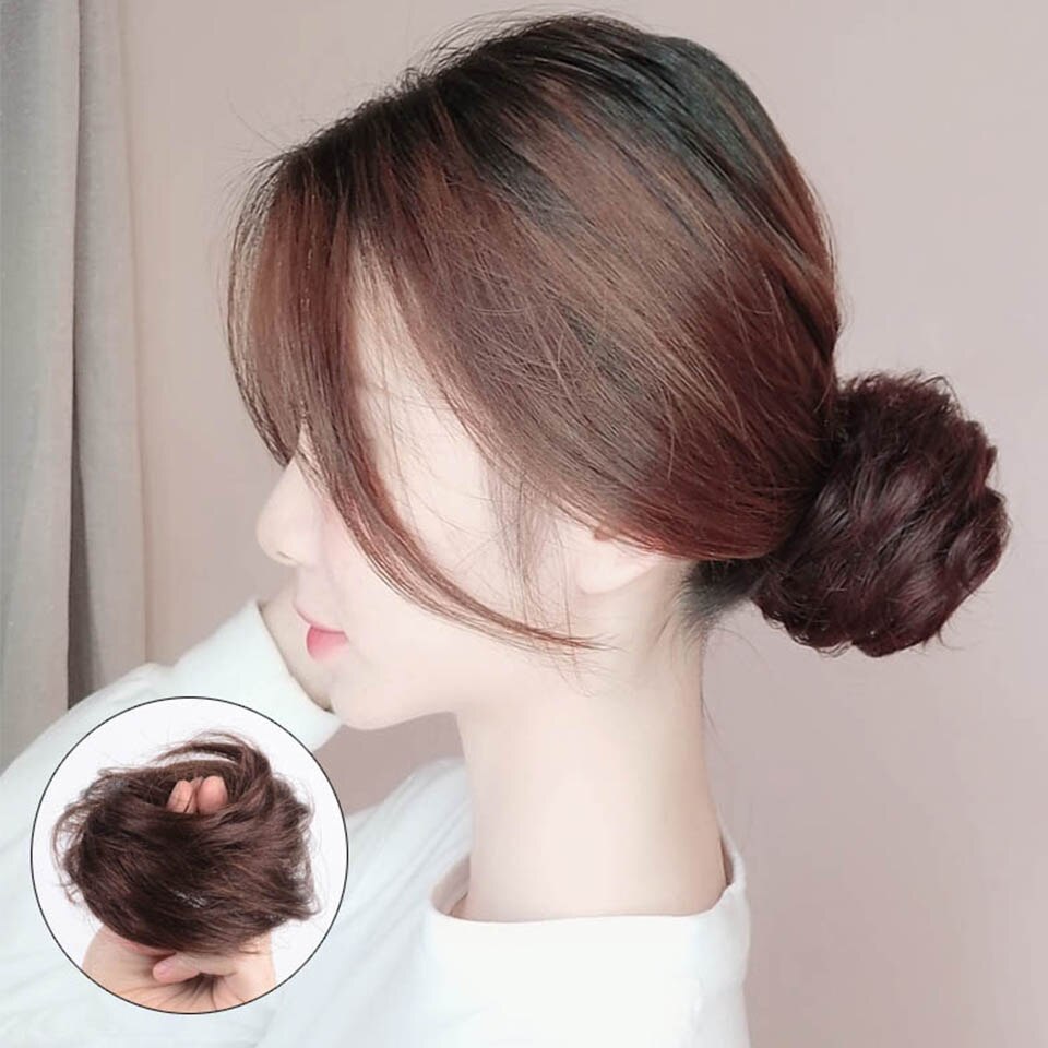 HOUYAN Synthetic bread, curly messy hair, hair braid, wedding hair accessories, suitable for women and children