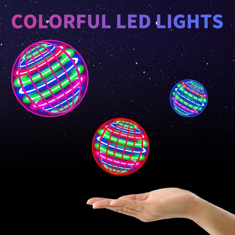 Magischer LED-Licht-Flugball-Spinner mit Handsteuerung 360° ° Rotierende Mini-UFO-Drohne Kinder-Partyspiel -Spielzeug