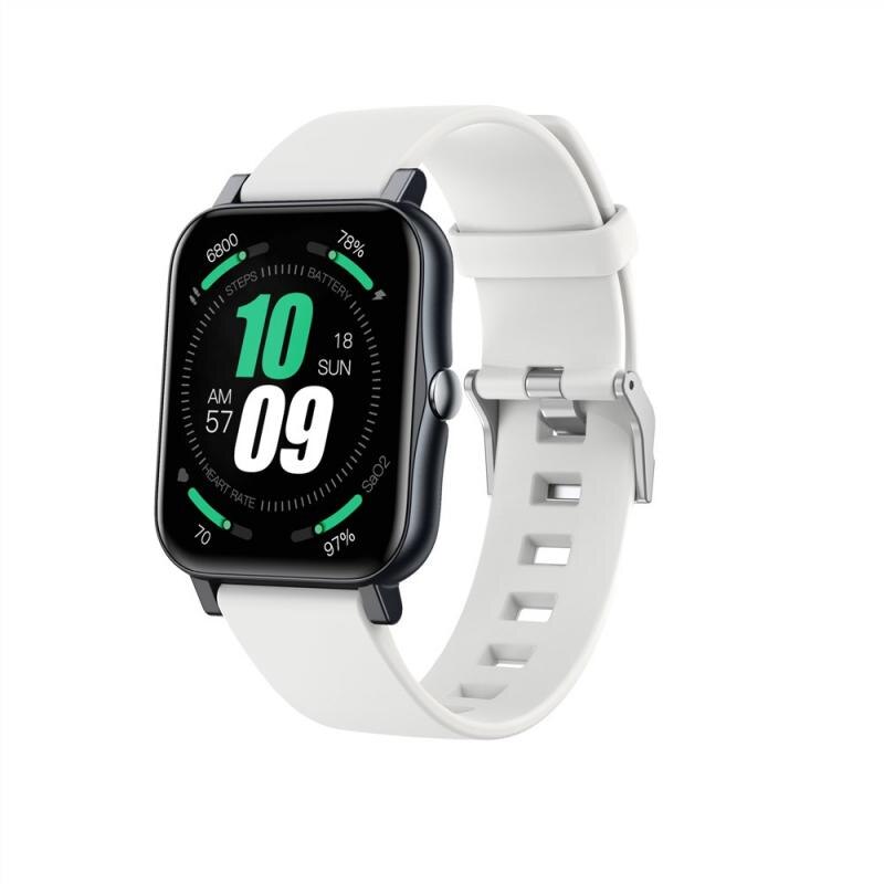 S80 Clever Uhr Männer Voller berühren Fitness Tracker IP67 Wasserdichte Frauen Smartwatch Für IOS Android: hell grau