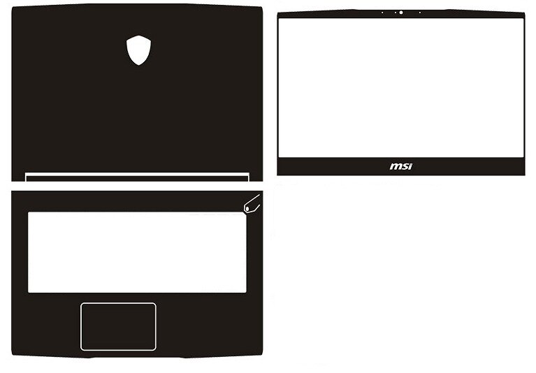 Laptop Carbon fiber Vinyl Skin Sticker Cover For MSI GF63 GF65 15.6"