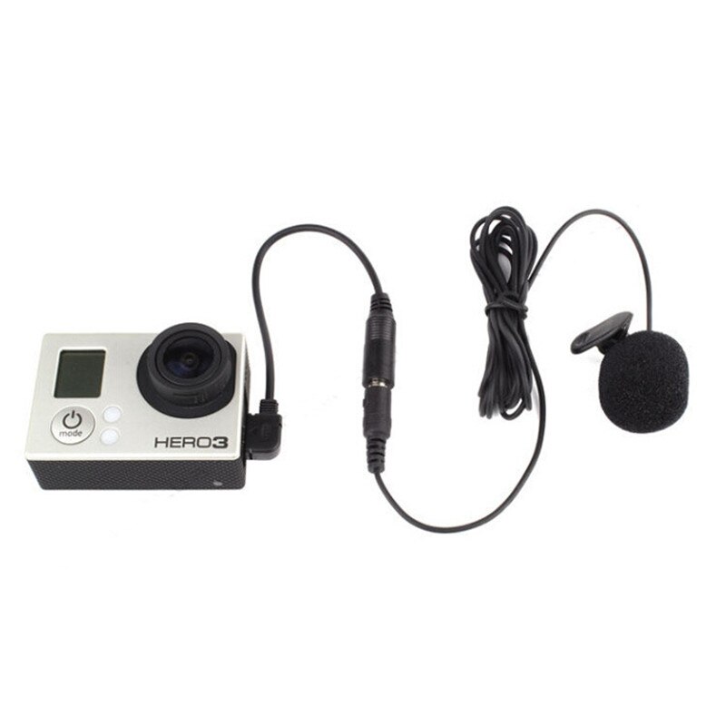 Voor Gopro Hero 3.5Mm Actieve Clip Microfoon Met Usb Audio Adapter Mic Kabel Voor Gopro Hero 3 3 + 4 Actie Camera Accessoires
