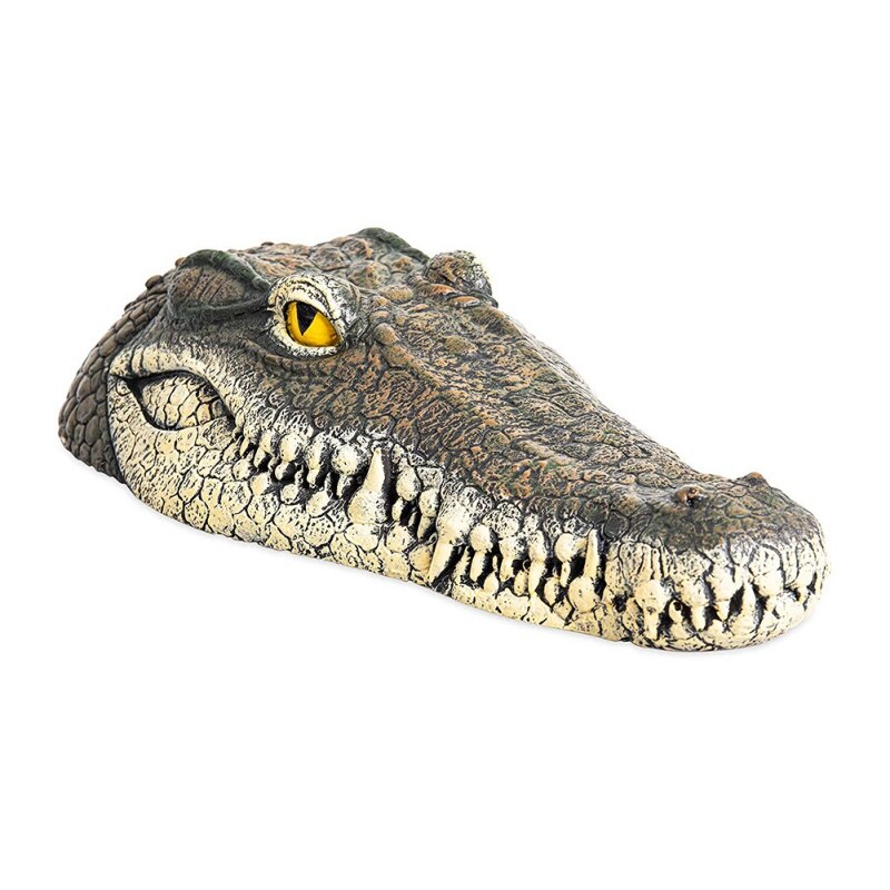 Realistische Drijvende Krokodil Hoofd Vijver Zwembad Alligator Waterpartijen Decoraties Pool Ornament Drijvende Hars Krokodil Hoofd