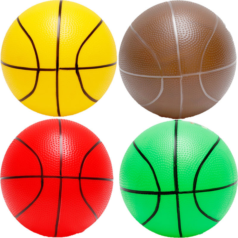 2 stk 9 tommer basketball legetøj fortykket pvc bold legetøj interessant bold legetøj til børn børn småbørn (tilfældig farve)