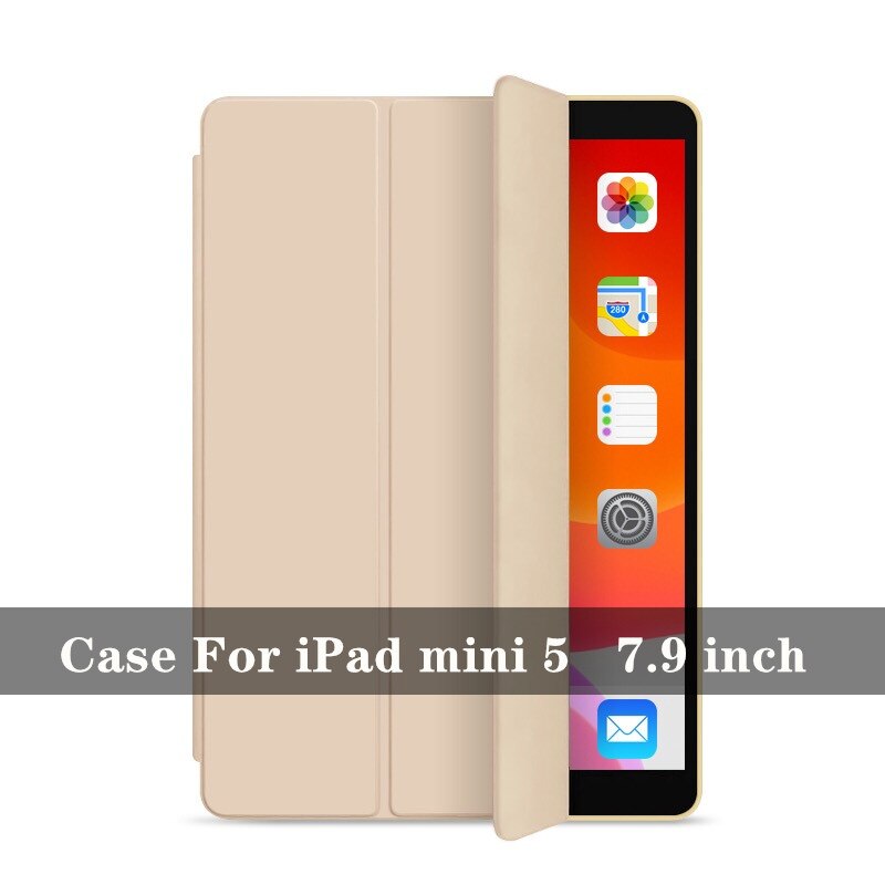 Taske til ipad 10.2 7th generation ultra slim læder taske stander smart cover til ipad mini 5 air 3 smart tpu cover: Til mini 5 7.9 ye