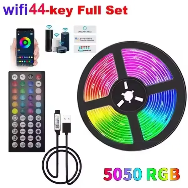 Tira de luces Led Wifi Tuya Smart Life Bluetooth Flexible 5V Usb Rgb cinta de diodo lámpara 5050 pantalla de escritorio Tv retroiluminación decoración de la habitación