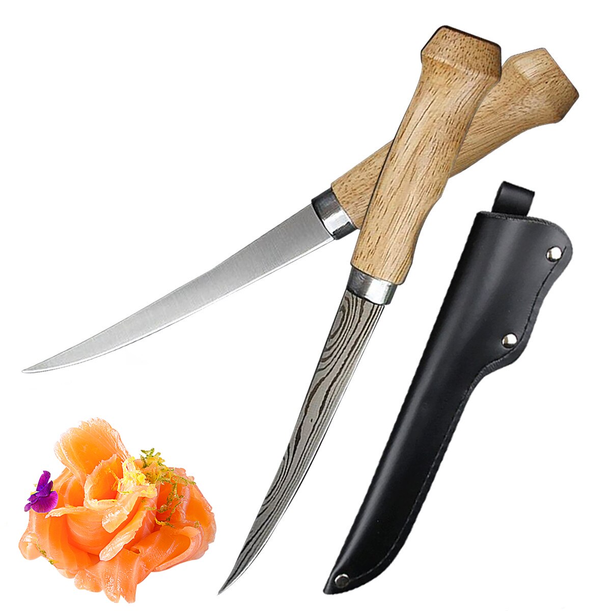 Kitchen Filleting Knife Fish Boning Knife Stainless Steel Knife Sushi Bone Meat Cleaver Fish Fruit Vegetable Cooking Chef Knife
