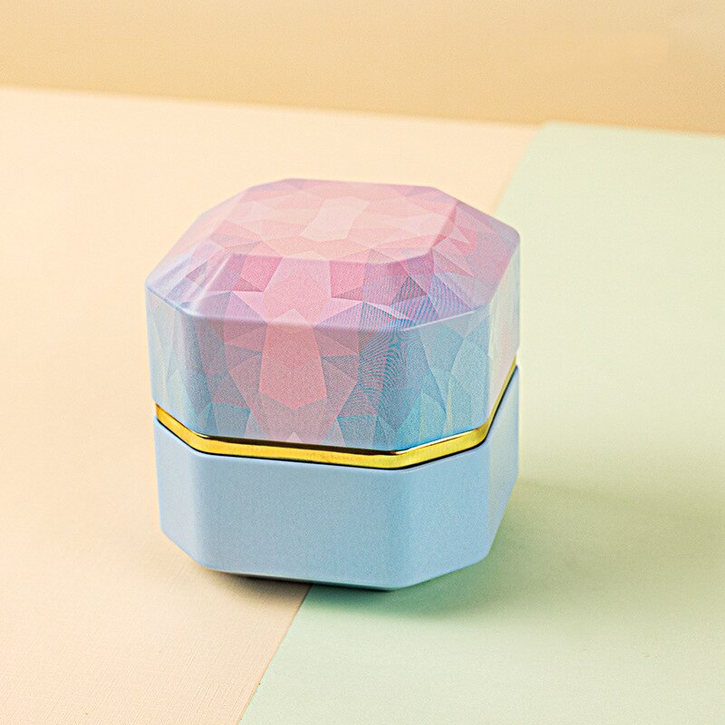 Mini boîte à thé étain cuisine pot support de stockage carré scellé thé feuilles fer boîte d'emballage Style chinois conteneur boîtes carrées: Pink