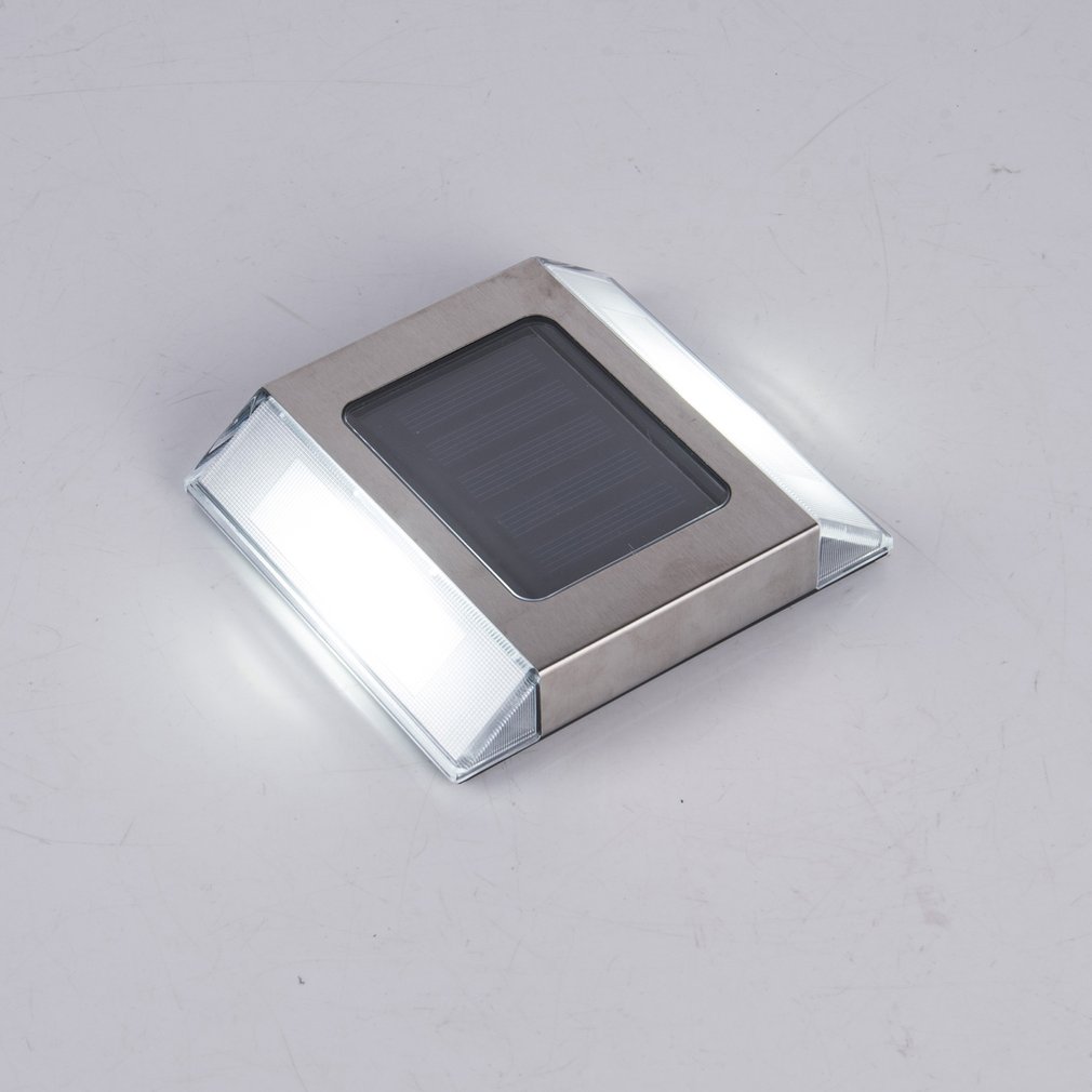 Rustfrit stål solcelledrevet 2 led spike lampe vandtæt udendørs vej dock sti jord lys trapper indkørsel landskab lys